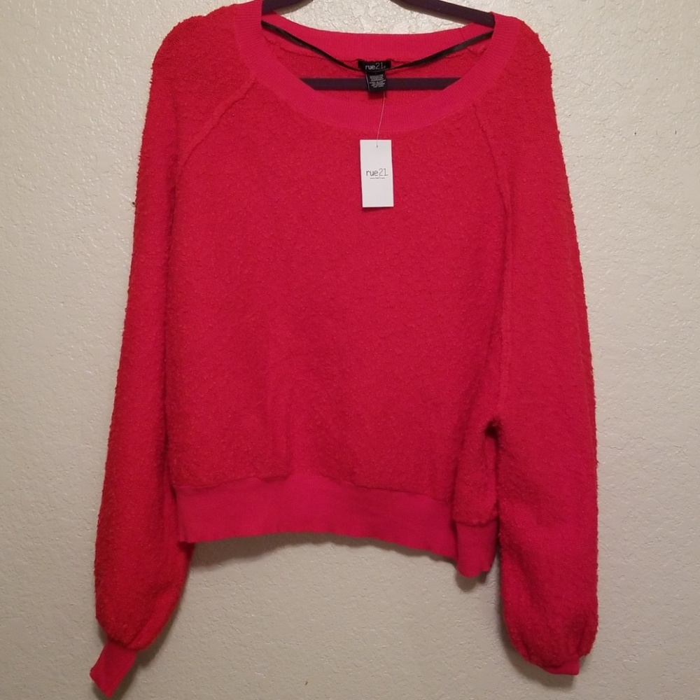 Rue 21 Red Sweatshirt large L BNWT